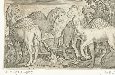 أربعة جمال Animalivm Qvadrvpedvm (عنوان المسلسل) الحيوانات في المناظر الطبيعية (عنوان السلسلة) بواسطة نيكولايس دي بروين