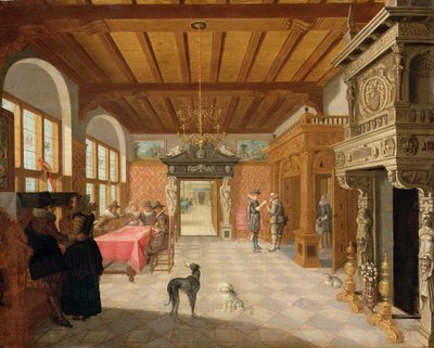 داخل قاعة بأشكال ، 1621 بواسطة Nicolaes de Gyselaer
