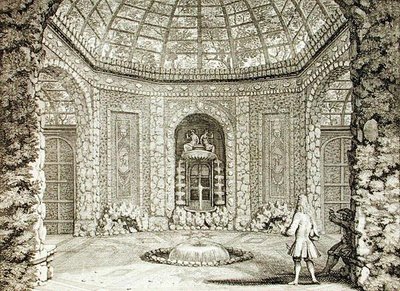 منظر لمغارة أواخر القرن السابع عشر (نقش) بواسطة نيكولاس الأكبر فيشر