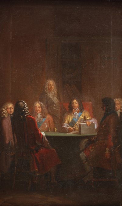 كريستيان الخامس يقدم القانون الدنماركي 1683 بواسطة نيكولاي أبراهام أبيلدغارد