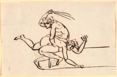 صورة عارية جالسة تتأرجح الأرز في مؤخرة امرأة عارية بواسطة نيكولاي أبراهام أبيلدغارد