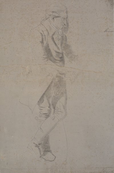 يقف رجل في زي من كاليفورنيا. 1770. ستروينسي؟ بواسطة نيكولاي أبراهام أبيلدغارد