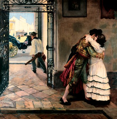 وداع مصارع الثيران. رسم نيكولاس ألبريز (1865-1928) ، أواخر القرن التاسع عشر وأوائل القرن العشرين. زيت على قماش. مجموعة خاصة. بواسطة نيكولاس البريز