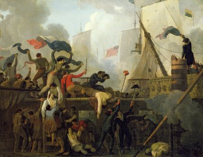 بطولية طاقم "Le Vengeur du Peuple" في معركة أويسانت ، 1 يونيو 1794 بواسطة نيكولاس أنطوان توناي
