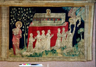 Apocalypse Tapestry ، كرتون للرسام Hennequin de Bruges ، ورشة عمل Nicolas Bataille. رقم 13 الختم الخامس: ارواح الشهداء بواسطة نيكولاس باتايل