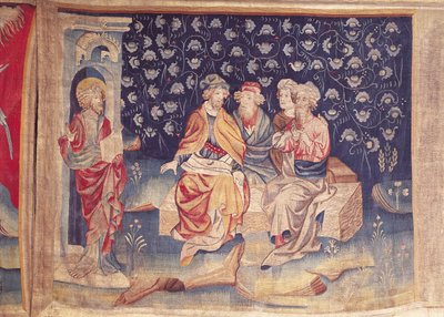 مناقشة القيامة ، رقم 76 من كتاب "نهاية العالم للغضب" ، 1373-87 (نسيج). بواسطة نيكولاس باتايل