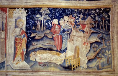 تعليق الوحي (1373 - 1383) ، ن. 30: الموتى على الارض. نسيج لنيكولاس باتاي (1330-1405) بواسطة نيكولاس باتايل