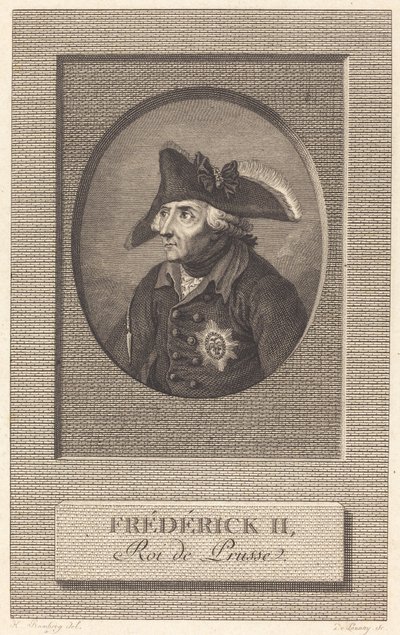 فريدريك العظيم ملك بروسيا بواسطة Nicolas Delaunay after Johann Heinrich Ramberg