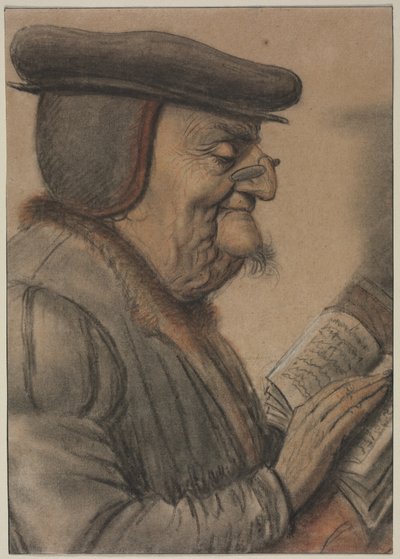 رجل مسن يقرأ كتابا بواسطة نيكولاس لانيو