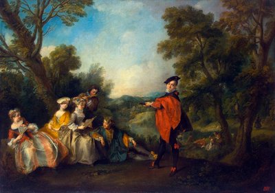 حفلة موسيقية في الحديقة ، 1720-1743. بواسطة نيكولاس لانكريت