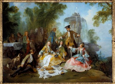 وجبة صيد. رسم نيكولا لانكرت (1690-1743) بواسطة نيكولاس لانكريت