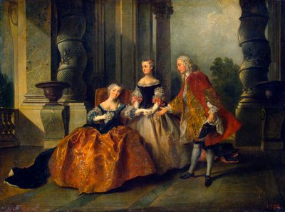 مشهد من مأساة Le Comte d'Essex بواسطة Thomas Corneille '، 1734. بواسطة نيكولاس لانكريت