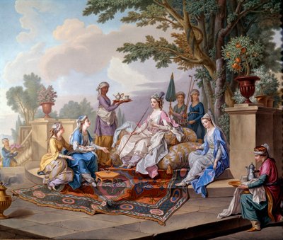 غداء السلطان. رسم على الخزف الناعم لنيكولا بيير بيثو لو جون (القرن الثامن عشر) 1783 خافت. 0،39x0،49 م سيفر ، سيراميك - فطور سلطانة. لوحة بورسلين معجون ناعم لنيكولاس بيير بيثو الأصغر (القرن الثامن عشر بواسطة نيكولا بيير الأصغر بيثو