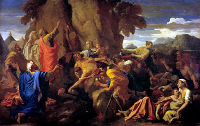موسى ضرب الصخرة ، 1649 بواسطة نيكولاس بوسين