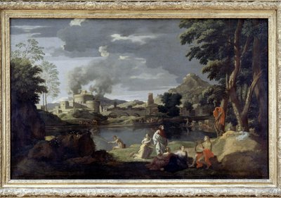 Orpheus و Eurydice بواسطة Poussin ، متحف اللوفر بواسطة نيكولاس بوسين