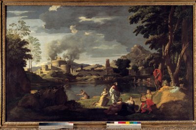 لوحة Orphee و Eurydice لنيكولاس بوسين بواسطة نيكولاس بوسين