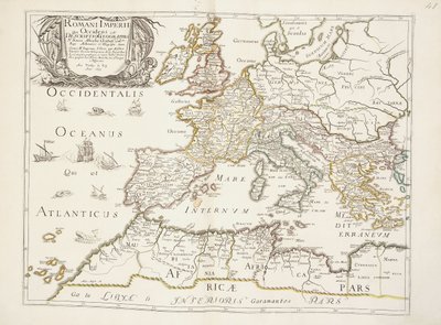 خريطة الإمبراطورية الرومانية ، 1675-76 بواسطة Nicolas Sanson DAbbeville