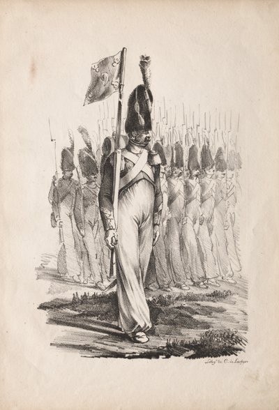 الأزياء العسكرية: Carabiners Sargent ، دليل عام ، 1817-1818. بواسطة الكسندر جبرائيل (بعد) ديكامبس