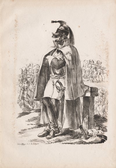 الأزياء العسكرية: رجل الفرسان ، 1814-1818. بواسطة الكسندر جبرائيل (بعد) ديكامبس