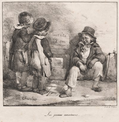 كتاب رسم لاستخدام الأطفال الصغار: الهواة الصغار ، 1822. بواسطة Nicolas Toussaint Charlet