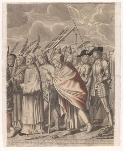 موكب نصر المسيح مع شخصيات من العهدين القديم والجديد Le triomphe de Jesus Christ (العنوان على الكائن) بواسطة بيير جاليز