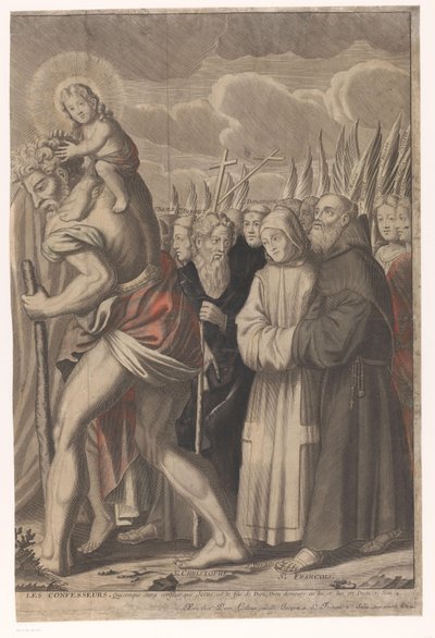موكب نصر المسيح مع شخصيات من العهدين القديم والجديد Le triomphe de Jesus Christ (العنوان على الكائن) بواسطة بيير جاليز