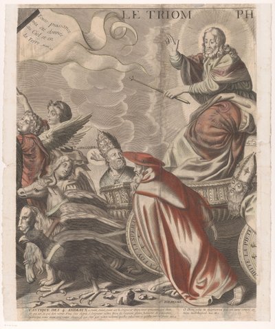 موكب نصر المسيح مع شخصيات من العهدين القديم والجديد (الجزء الخامس) Le triomphe de Jesus Christ (العنوان على الكائن) بواسطة بيير جاليز