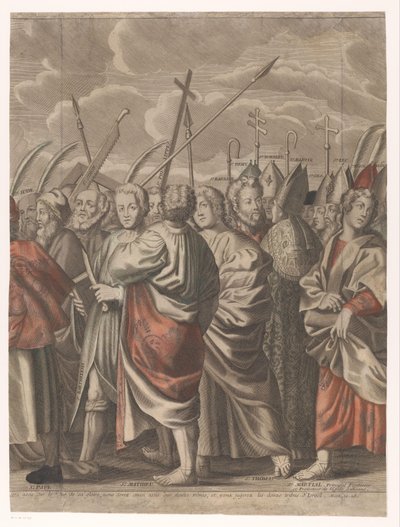 موكب نصر المسيح مع شخصيات من العهدين القديم والجديد (الجزء السابع) Le triomphe de Jesus Christ (العنوان على الكائن) بواسطة بيير جاليز
