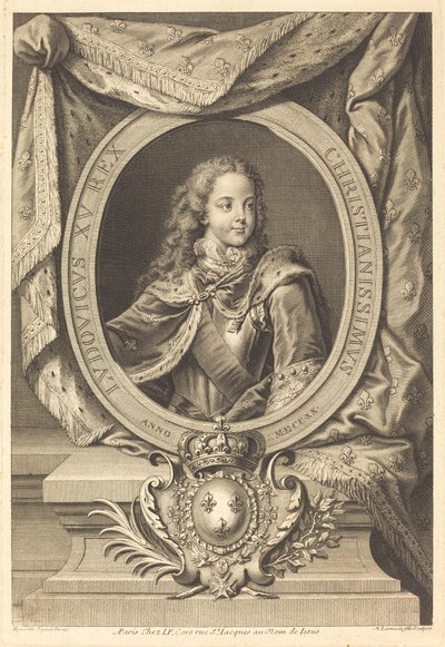 لويس الخامس عشر بواسطة نيكولاس دي لارميسين الرابع بعد Hyacinthe Rigaud