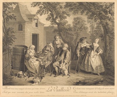 الشيخوخة بواسطة Nicolas de Larmessin IV after Nicolas Lancret