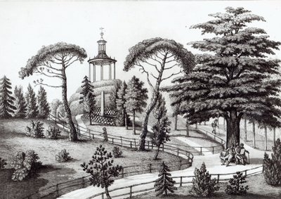 المتاهة من Jardin des Plantes ، باريس ، محفورة من قبل فرانسوا أوبيرتين (177383-1821) بواسطة نيكولاس الأصغر هويت