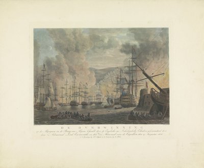 قصف الجزائر 1816 الانتصار على الجزائريين في خليج الجزائر فاز به الأسراب الإنجليزية والهولندية بقيادة الأدميرال لورد إكسماوث ونائب الأدميرال فان دي كابيلين ، 27 أغسطس 1816 (اللقب على الهدف) بواسطة نيكولاس هايدلوف