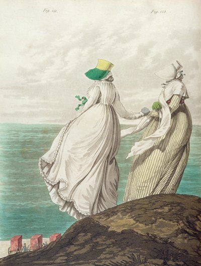 مكان الاستحمام ، من "معرض الأزياء" ، 1797 (نقش الألوان) بواسطة نيكولاس فون هايدلوف