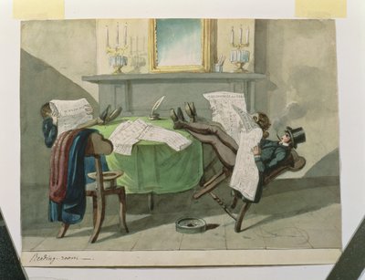غرفة قراءة أستور هاوس ، 1840 بواسطة نيكولينو كاليو