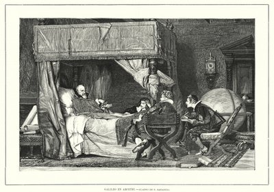 عالم الفلك الإيطالي جاليليو جاليلي في أرسيتري بإيطاليا ، حيث توفي عام 1642 (ليتو) بواسطة نيكولو (بعد) بارابينو