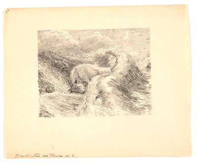رسم توضيحي لـ "The Sand Rush at Tisvilde" بواسطة نيلز سكوفجارد