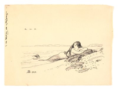 رسم توضيحي لـ "The Sand Rush at Tisvilde" بواسطة نيلز سكوفجارد
