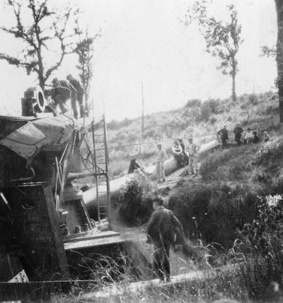 Big Bertha ، البندقية الألمانية التي قصفت باريس ، الحرب العالمية الأولى ، c1918 بواسطة العندليب وشركاه