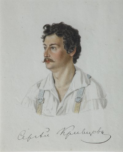 بورتريه من Decembrist سيرجي Krivtsov 1802-1864 ، 1828 بواسطة نيكولاي ألكسندروفيتش بستوزهيف