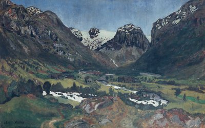 ليلة يونيو في القرية الجبلية بواسطة نيكولاي أستروب