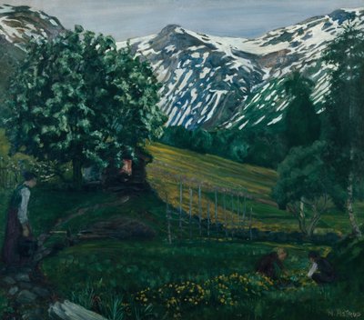 Smieheggen ليلة الربيع ، حوالي 1918 بواسطة نيكولاي أستروب