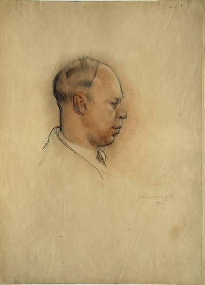 صورة للملحن سيرجي بروكوفييف (1891-1953) بواسطة Nikolai Nikolayevich Vysheslavtsev