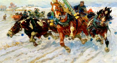 "الترويكا" ، 1917. بواسطة نيكولاي ساموكيش
