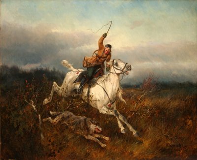 صيد الذئب ، 1870 بواسطة نيكولاي إيجوروفيتش سفيرشكوف