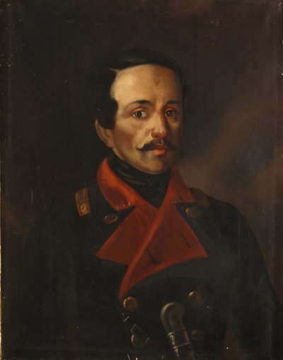 صورة للشاعر ميخائيل ليرمونتوف 1814-1841 ، 1854-1858 بواسطة نيكولاي إيفانوفيتش بوليفانوف