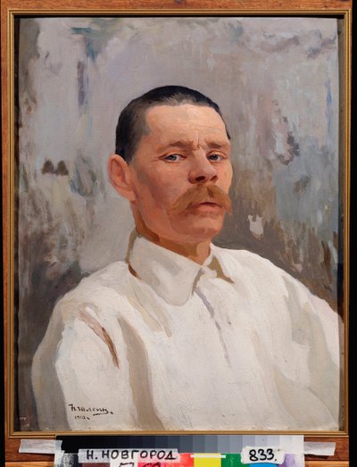 صورة للكاتب ماكسيم جوركي (غوركي) (1868-1939) بواسطة نيكولاي بافلوفيتش شلين