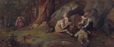 الجنيات تشرب البيرة (زيت على قماش) بواسطة نيلس بيرجسلين