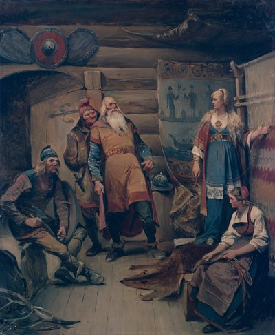 رسول اقتراح من Harald Hårfagre إلى Gyda بواسطة نيلس بيرجسلين