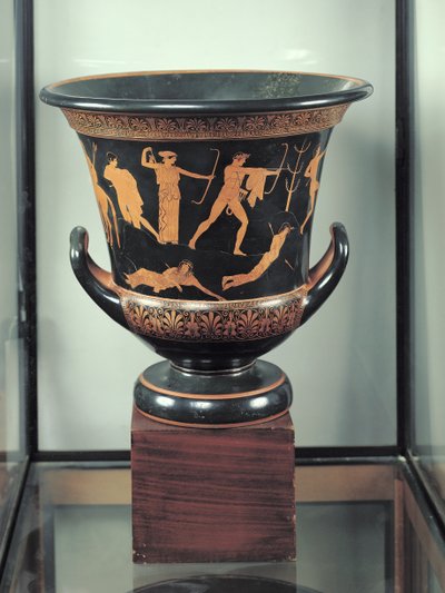 العلية الحمراء - calyx-krater تصور موت النيوبيين ، c.460-50 قبل الميلاد (الفخار) (انظر أيضًا 92576-77) بواسطة Niobid رسام