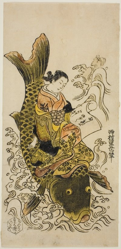 مومس ركوب كارب (محاكاة ساخرة للكينكو الداوي الخالد [بالصينى: تشين جاو]) بواسطة Nishimura Shigenaga